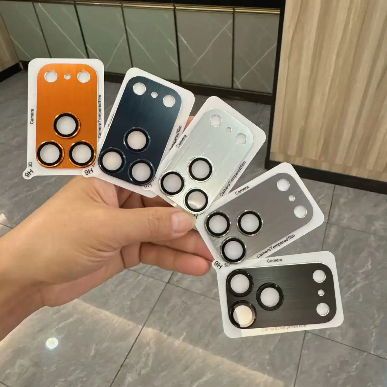 Premium Aluminum Alloy Tempered Glass Camera Lens Protector Cover