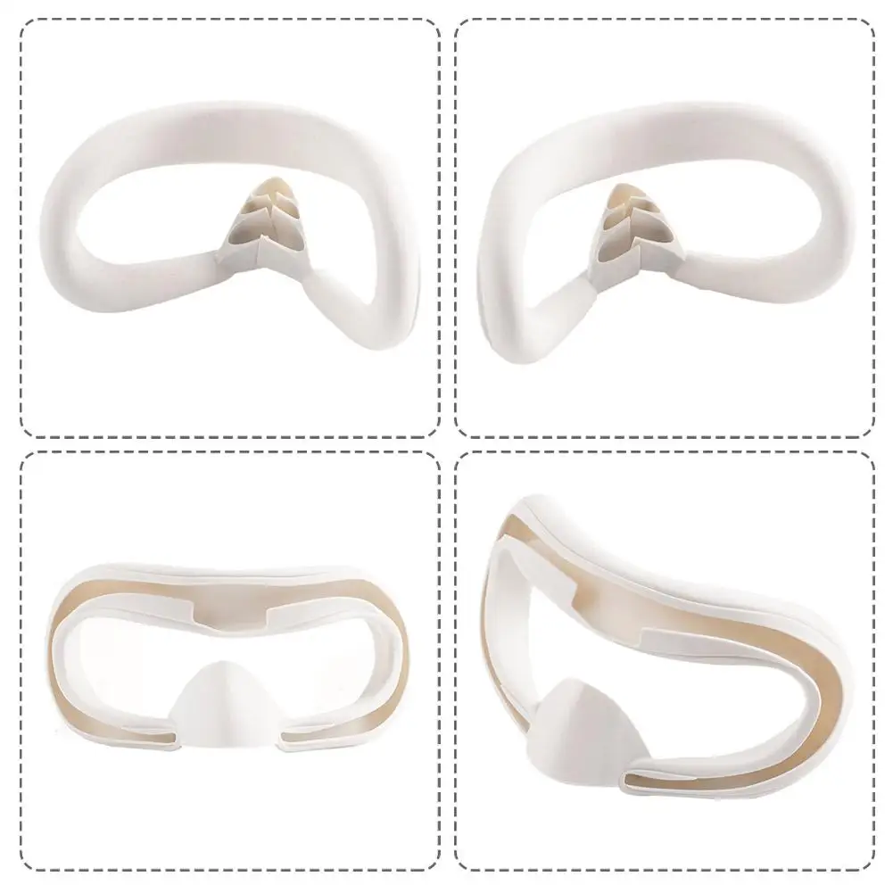 

Silicone Face Mask For Oculus Meta Quest3 VR Glasses Soft Breathable Light Shielding Eye Mask Face Cushion Pad 2colors