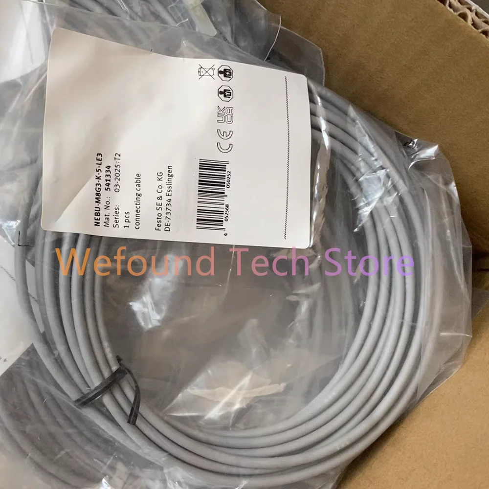 Шнур питания NEBU-M8G3-K-5-LE3 541334 M8 с прямой головкой, 3 ядра ...