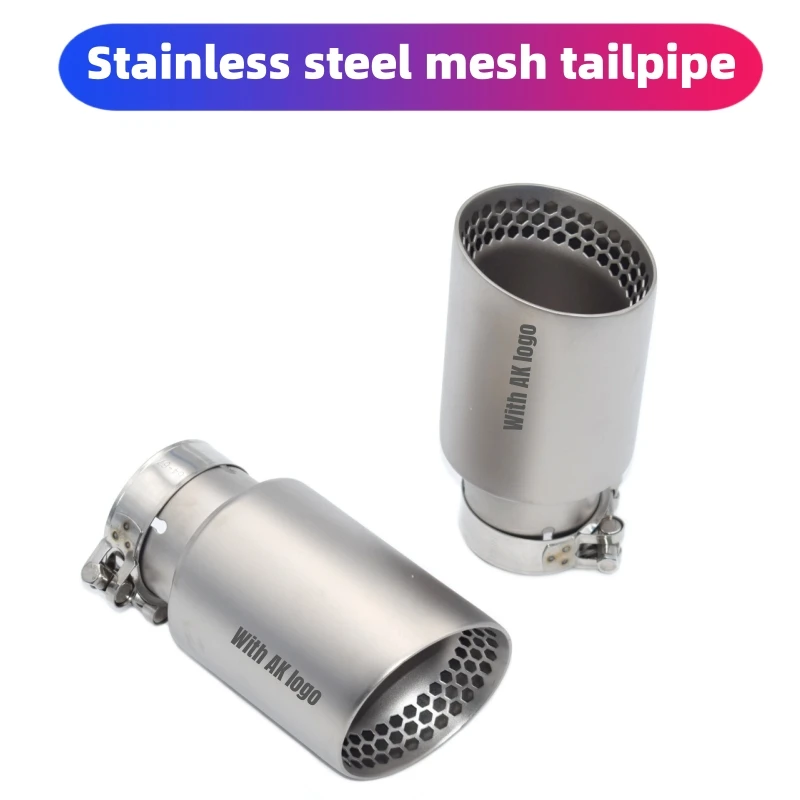 Exhaust Muffler Tip 1 Pcs Matte Stainless Steel Car Exhaust Tip System Pipe Universal Exhaust Tip For VW GTI MK7 Golf7 Nozzle 60MM 63mm Muffler