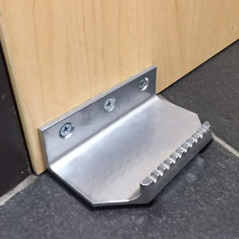 Hands Free Door Opener With Screws, No Touch Door Foot Pull & Touchless Opener Tools For Bathroom Kitchen, Black, Siver