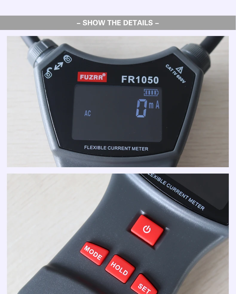 FR1050E FR1050 FR1050A Large Leakage Current Ammeter Tester 10000A Flexible Digi