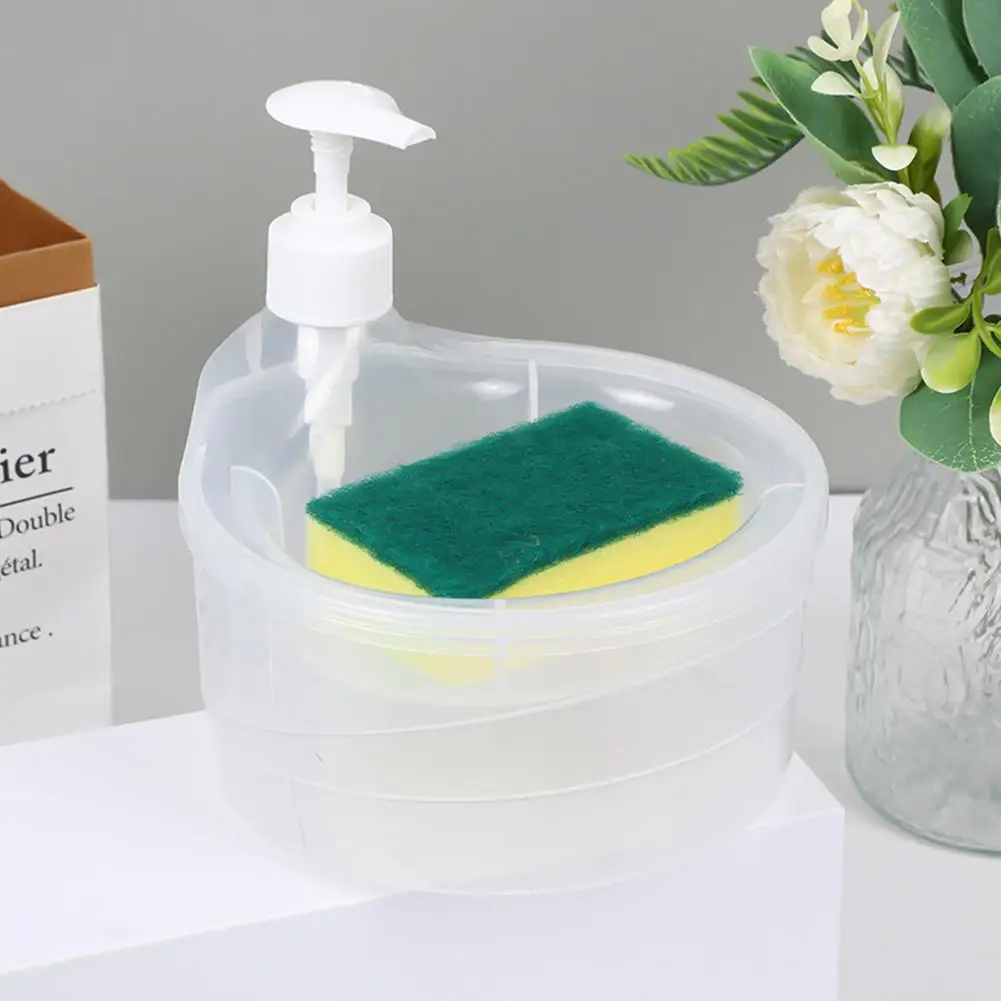 Description Picture 4 of itemSoap Dispenser Creative Kitchen Dishwashing Liquid Dispenser Kitchen Dish Soap Dispenser With Sponge Liquid Pump Soap Container