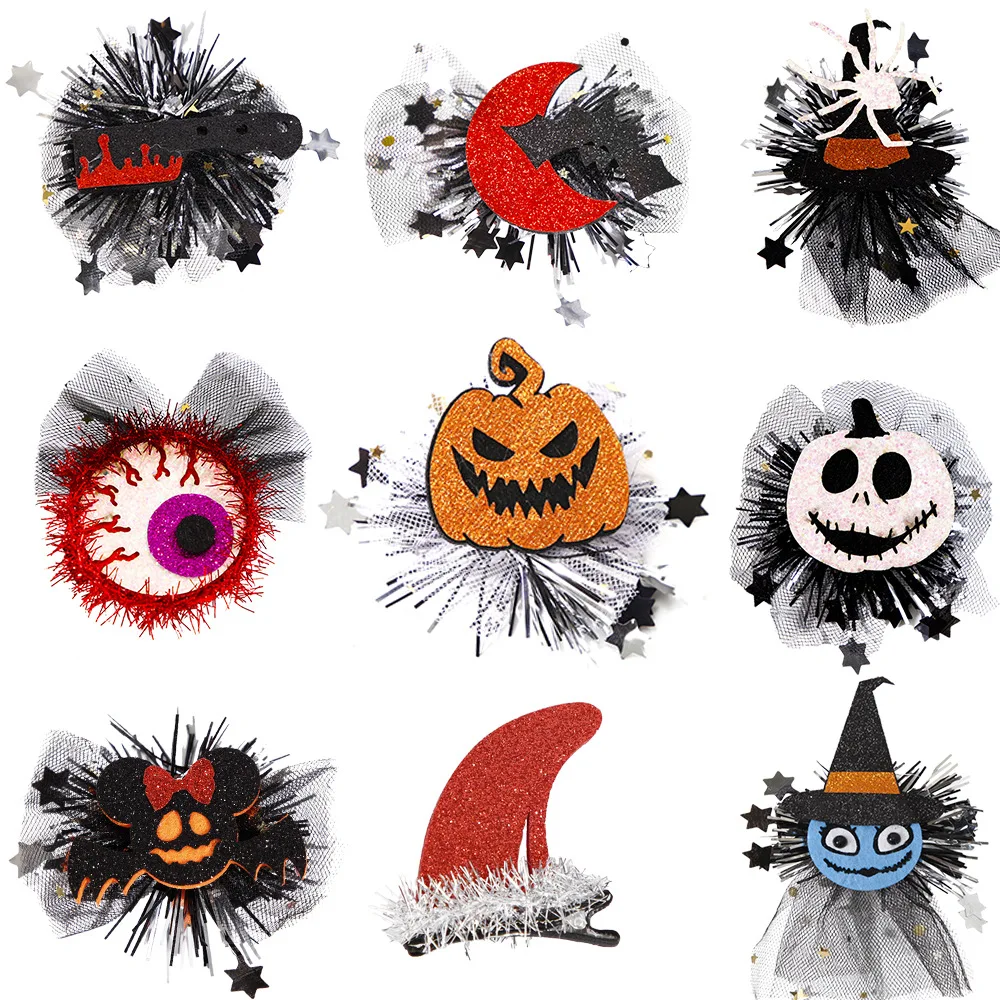 

Creative Halloween Hairpin Children's Adult Ghost Spider Pumpkin Horror Eyeball Bat Hair Clips Cosplay Prop Headwear Jewelry