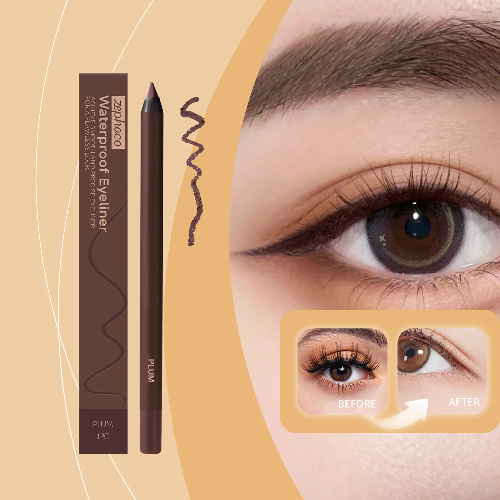 Waterproof Matte Eyeliner Gel Pen Precise Quick Dry Eye Makeup_voghion.com