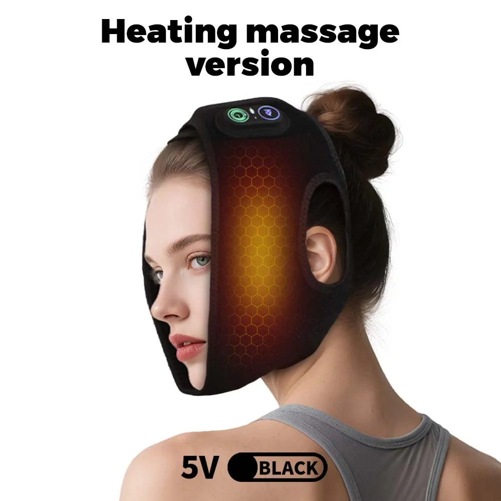 Electric Heated Adjustable Dental Belt Hot Compress for Face Jaw Chin Wisdom Teeth 3 Levels Heating 3 Timer Settings