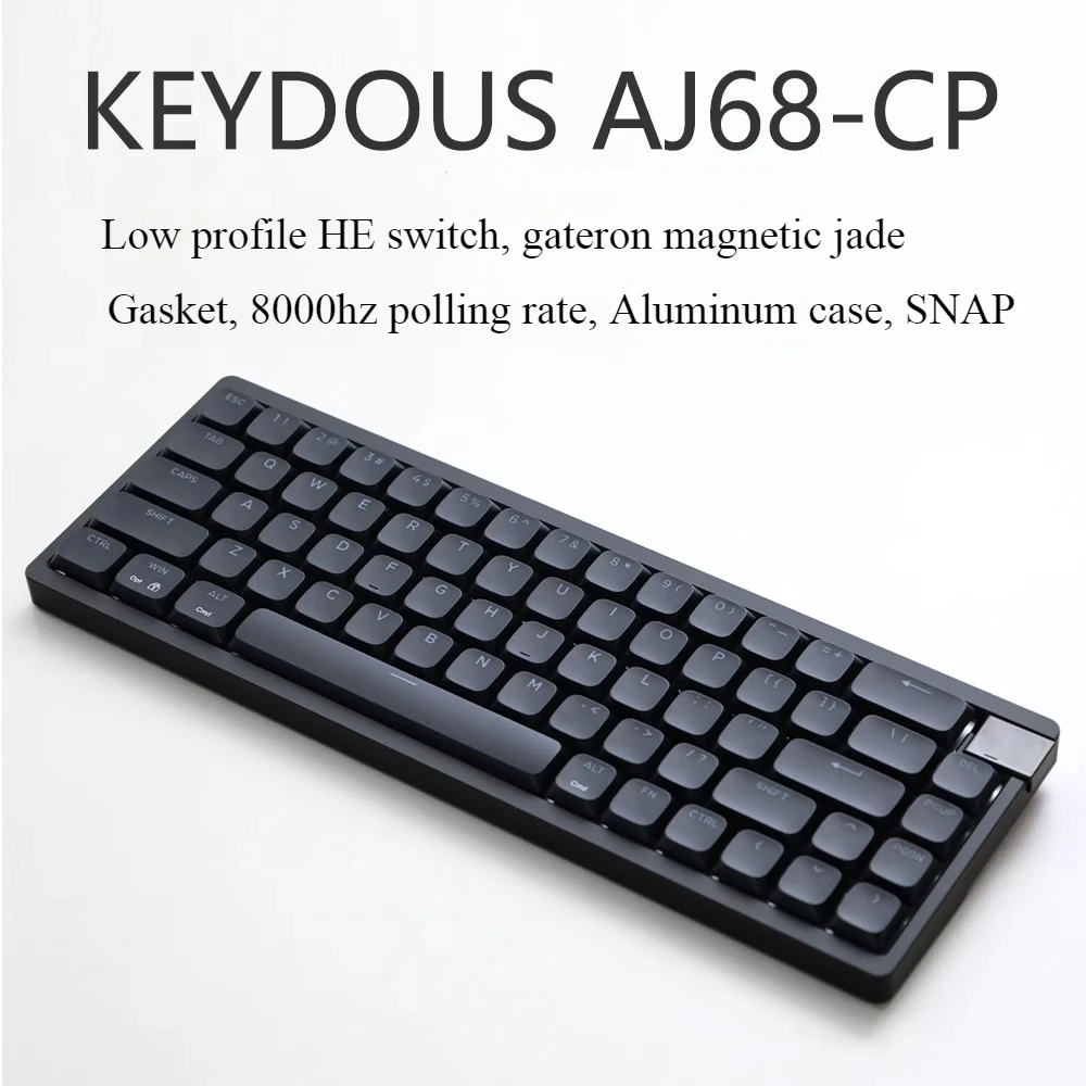키도스 AJ68-CP 유선 로우 프로파일 HE 스위치 68키보드 메탈 케이스 가스켓 RGB 핫스왑 게이트론 마그네틱 제이드 리니어 게이밍 맥