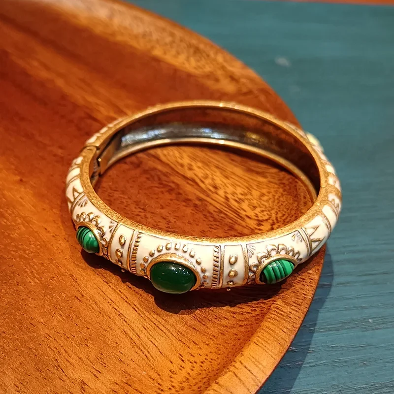 

Винтажные модные популярные украшения с изумрудным браслетом