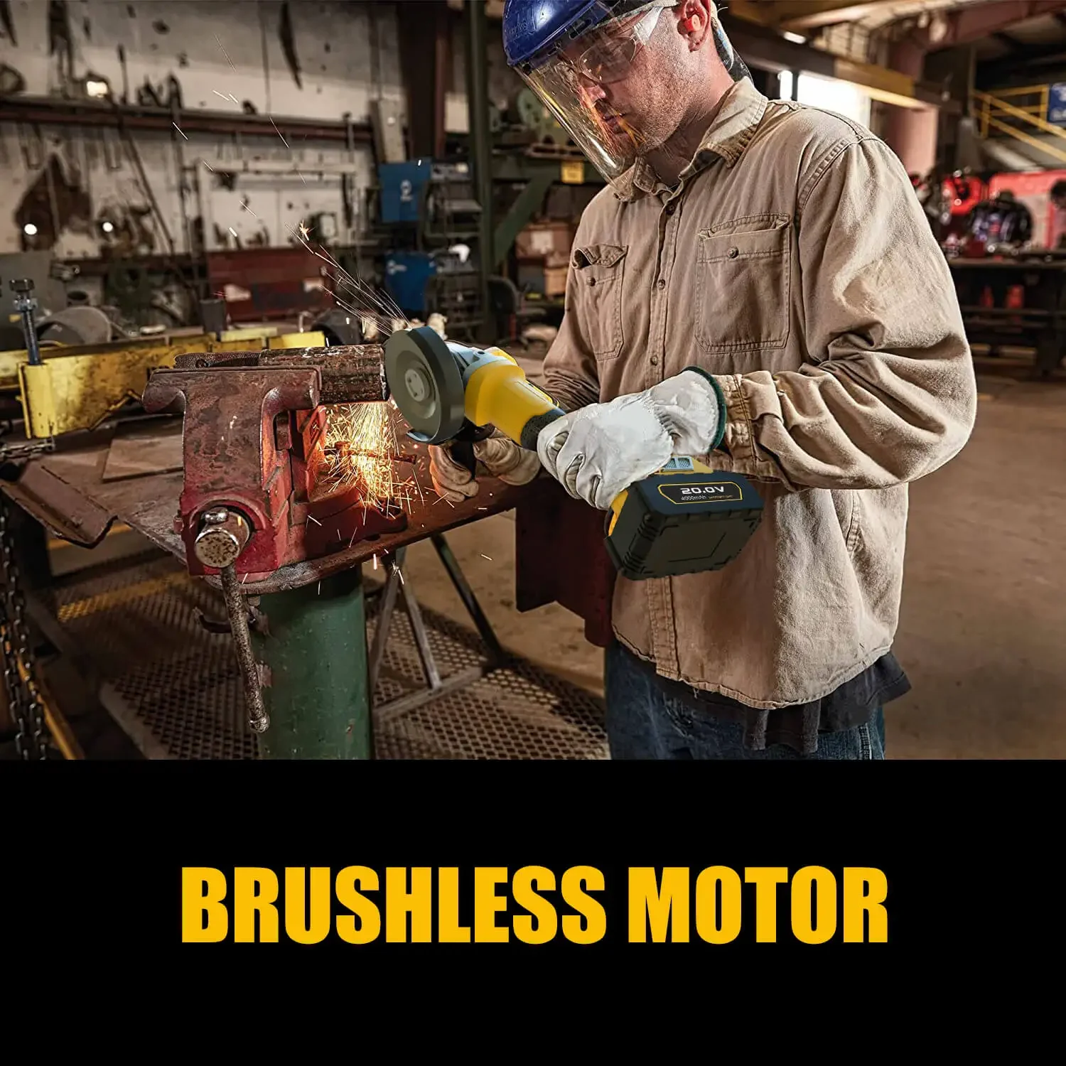 20v Grinding Polisher Power Lithium Battery Angle Grinder 100mm Cordless Electric Angle Grinder Metal Concrete Cutter Tools