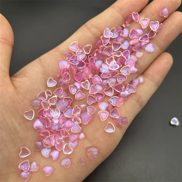 Description Picture 3 of item50PCS Accessories Resin Kawaii Nail Art Charms Cartoon Heart Nail Decorations Mixed Size Bulk Manicure Rhinestones Jewelry DIY