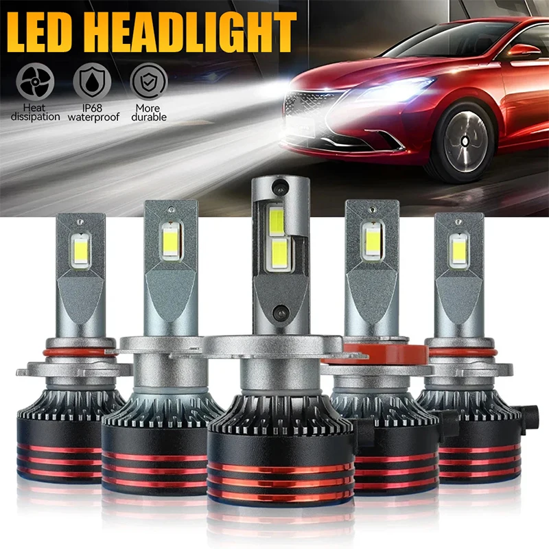 M8PRO H7 H4 H11 LED 자동차 헤드라이트 캔버스 H3 H1 H8 H9 9005 HB3 9006 HB4 9012 HIR2 5570 CSP M8 Pro 12V 안개등 9000000LM 6000K