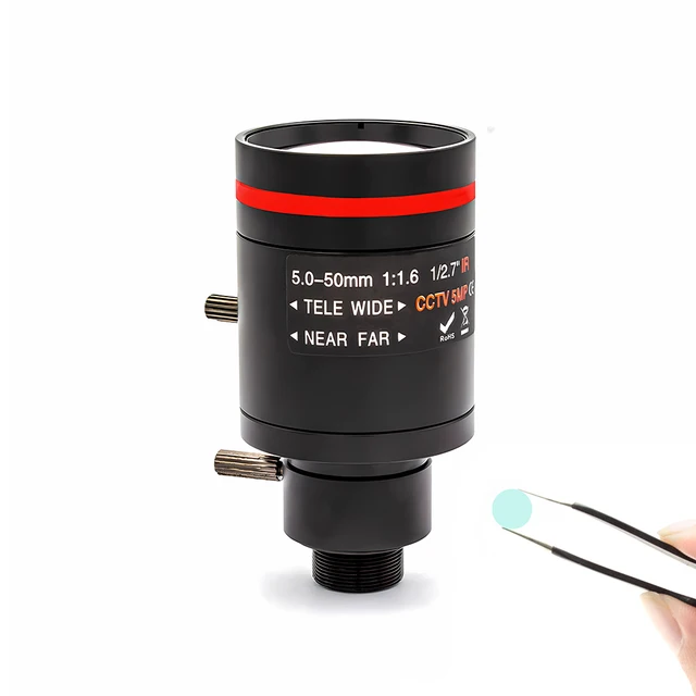 WGWK HD 5MP Varifocal M12 Mount Lens 5-50mm 1/2.7" IR Filter Manual Focus And Zoom For CCTV Security Camera Long Distance View