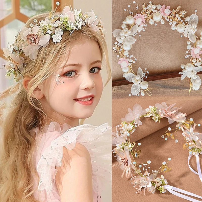 Set De 6 Diademas Con Perlas Y Cristales | Para Boda, Fiestas O Uso Diario | Elásticas Y Ajustables