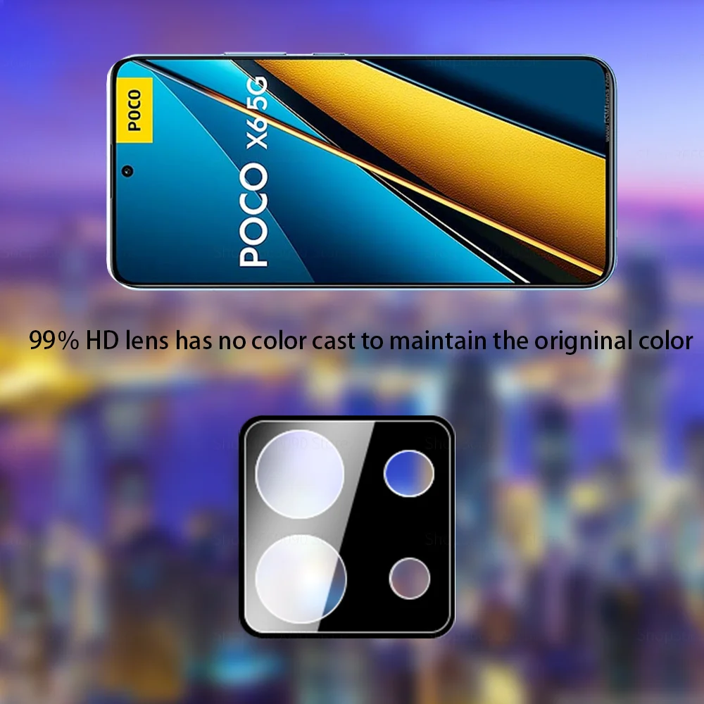 3D Curved Tempered Glass Rear Camera Protective Case, 6.67 inches