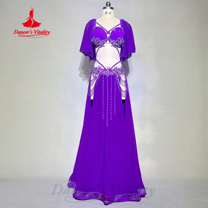 BellyDance Practice Set Customized Long Sleeved Top+Chiffon Long Skirt 2pcs Oriental Dance Professional Performance Clothing main image 1