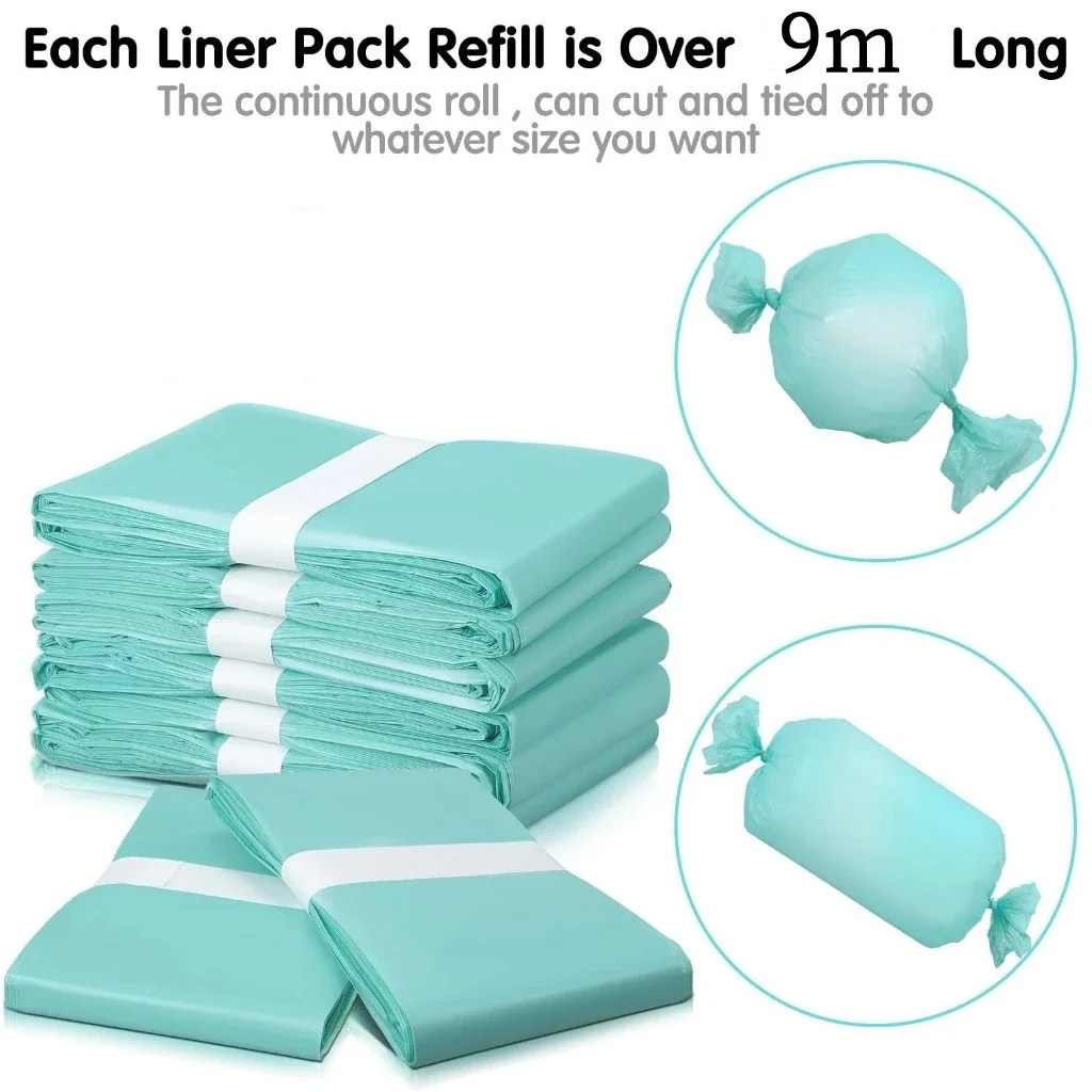 Refill Pack Biodegradable Baby Diaper Garbage Bags 3Pcs For 16L Trash Bucket Replacement Liners Kitchen