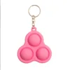 Mi ni Bear Decompression Flip Keychain ilicone Simple Dimple Fidget Toy Kid Stress Relief Sensory Toy Adults Silicone Keychain 1