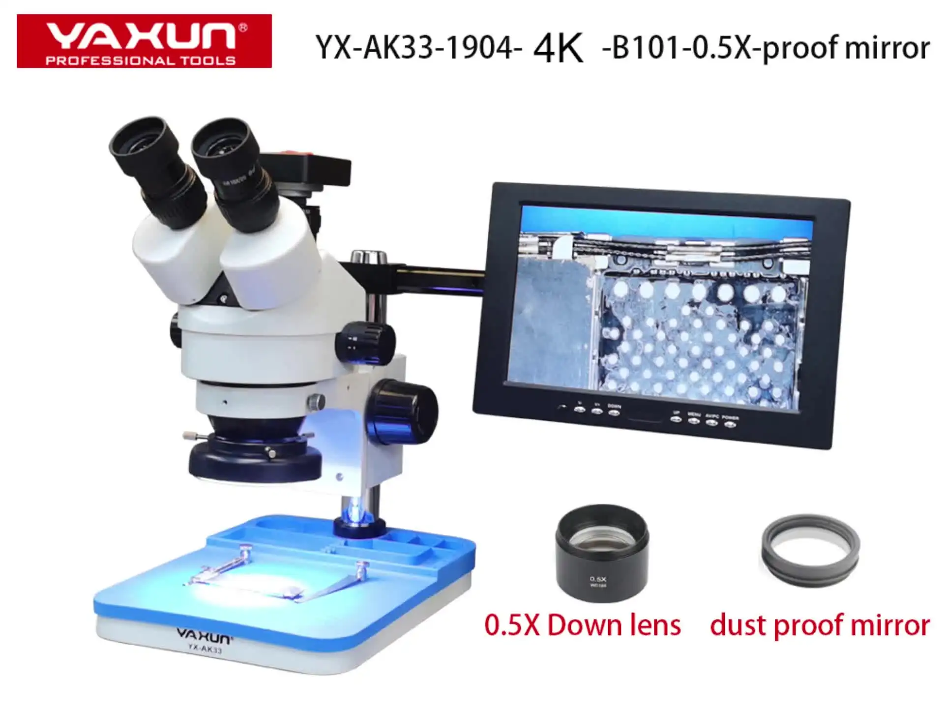 HIGH QUALITY LENS YAXUN 3.5X--45X Zoom YX-AK33 Trinocular