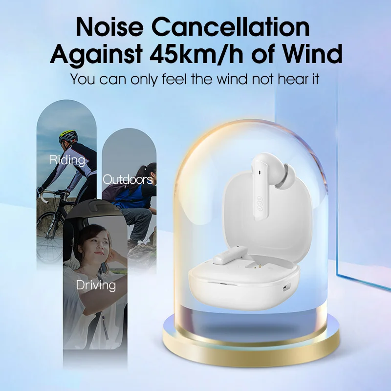 Nuovo QCY HT05 ANC Wireless TWS Bluetooth 5.2 auricolari 40dB auricolare con cancellazione attiva del rumore 6 Mic ENC HD Call TWS auricolari