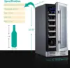 Cooler Refrigerator - 30 Bottle Wine Fridge with Stainless Steel Refrigerator& Double-Layer 3