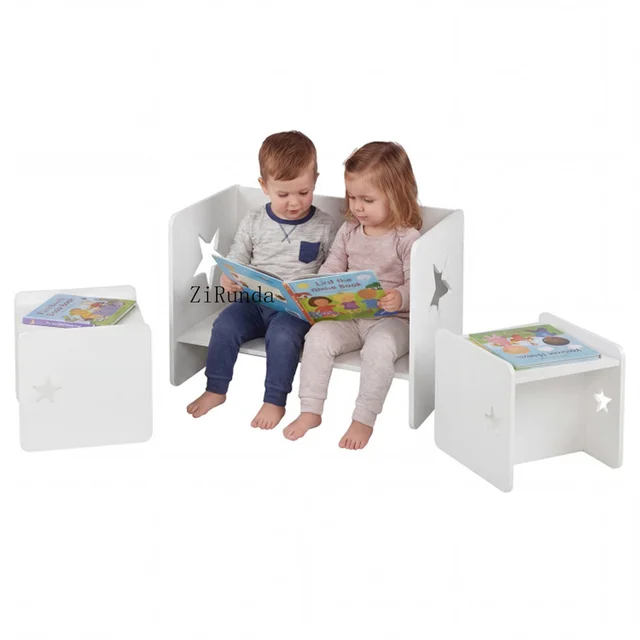 Kids Table and 2 Chairs Set with Chalkboard, Multi-Purpose Toddler Activity Table for Drawing, Eating & Studying