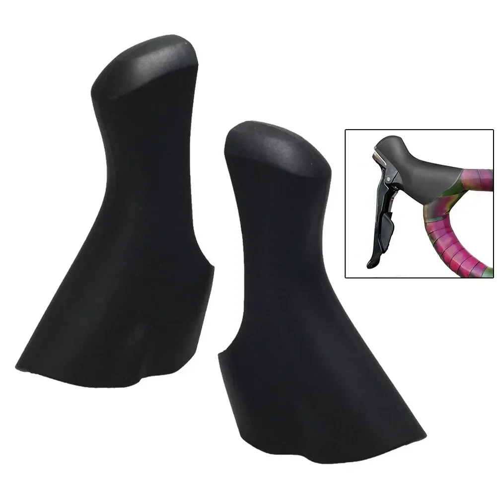 Bike Shifter Lever Cover Bike Bracket Cover Set For-Shimano Lever Hood Rubber ST-6800/5800/4700/4703 Shift Brake 1 Pair Bicycle Durable