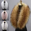 Large Faux Fur Collar Fashion Fluffy Trim Strip Winter Warm Plush Fake Collar Scarf For Parkas Down Coat DecorShawl Wrap Scarves 1