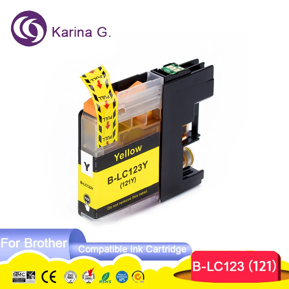 10PCS For LC123 LC121 Compatible Ink Cartridge Suit For MFC-J4410DW/MFC-J4510D