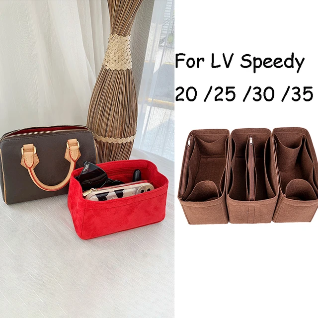 Fit For LV Speedy 20 25 30 35 Make UP Organizer Felt Cloth Handbag