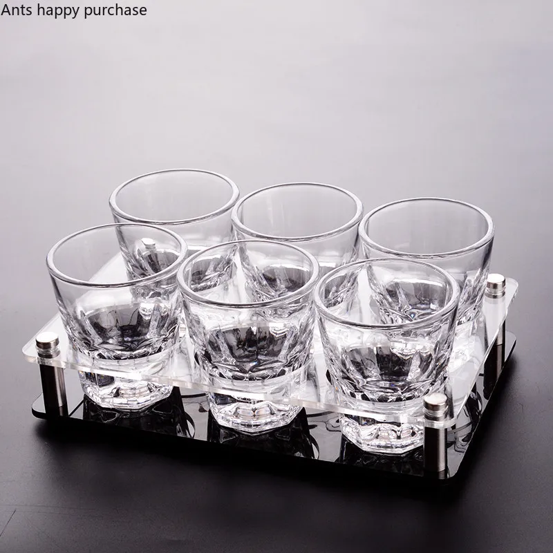 Acrylic Cup Holder White Wine Glass Set Shot Glass Set Cup Storage Rack KTV Bar Spirit Organizer Tumbler Holders