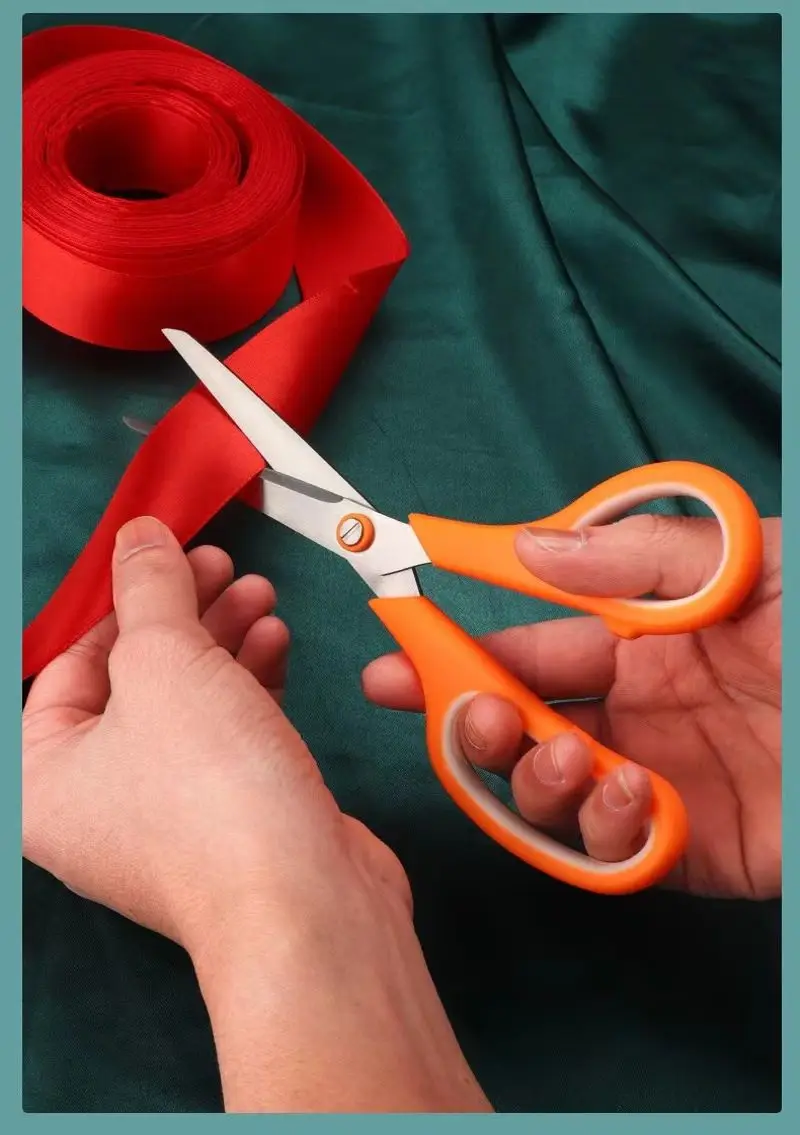 Rust Proof Scissors 1 Pc Office Gift Multifunctional Student Handmade DIY Household soft handle scissors,portable scissors cutter,stationery scissors