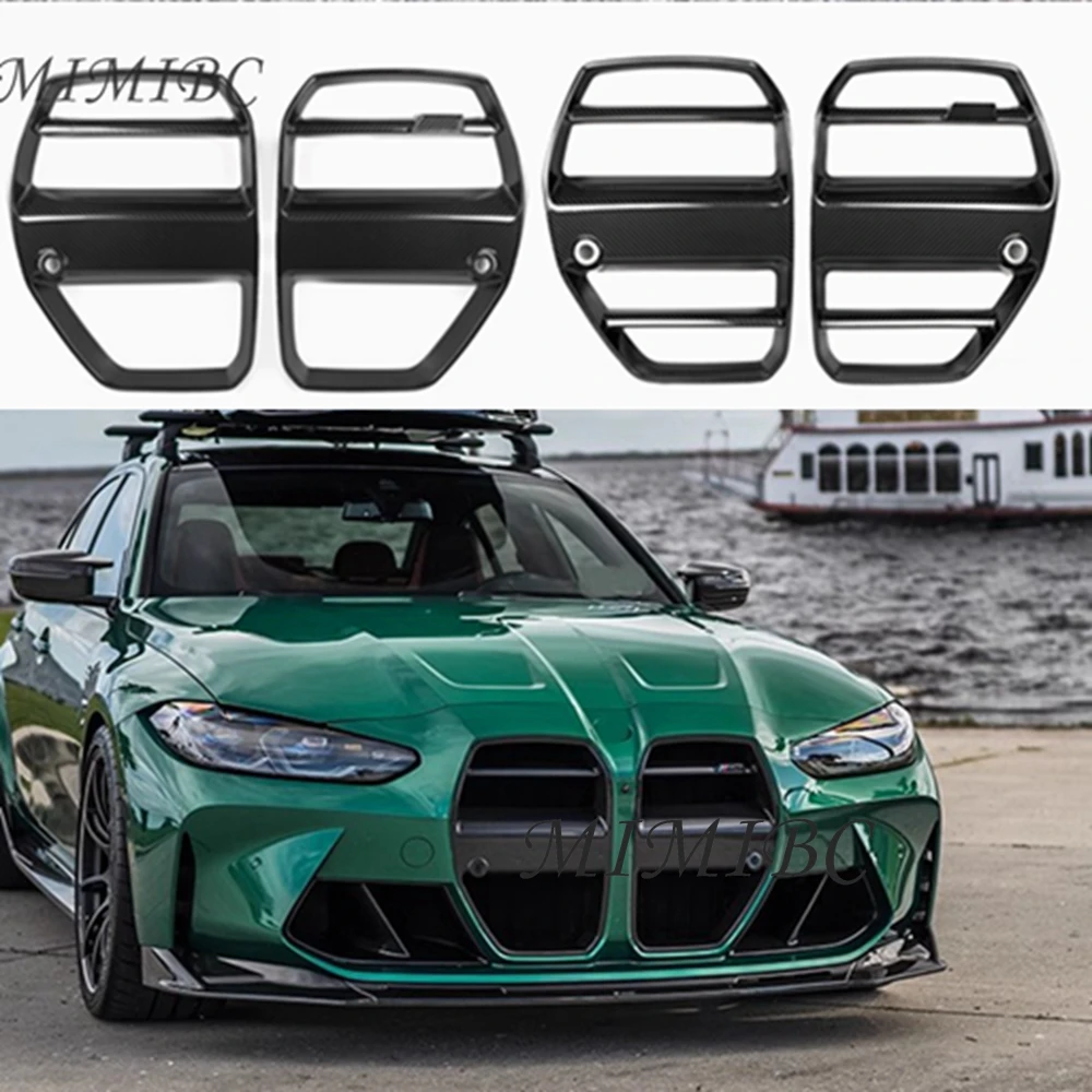 

For BMW M3 M4 G80 G82 2020-2022 Bumper Air Intake Grill High Quality V Style Dry Carbon Car Front Bumper Air Intake Grills