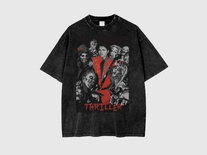 Michael Jackson Vintage Snow Wash T-Shirt Oversize |