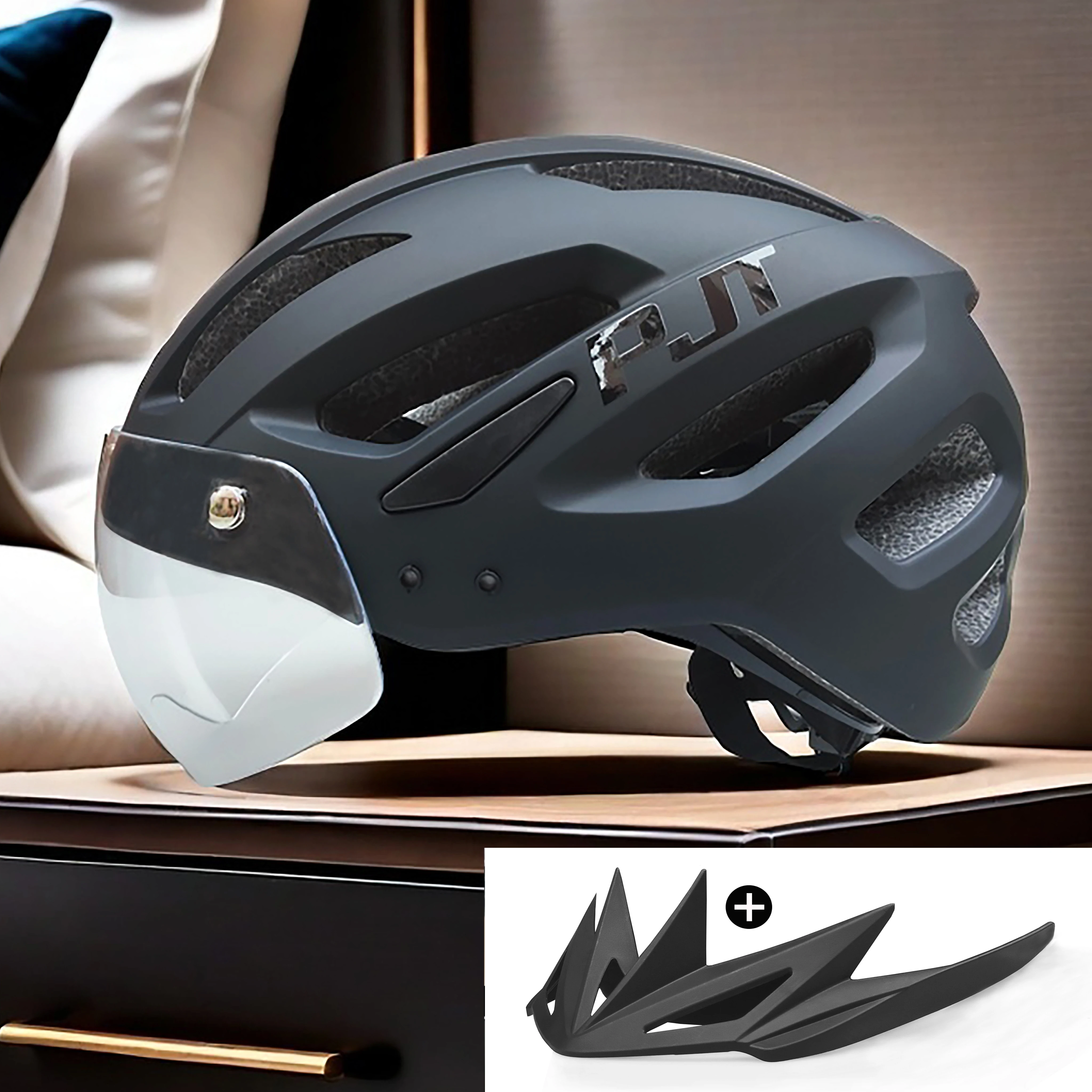 LED Bike Helmet with Visor 5