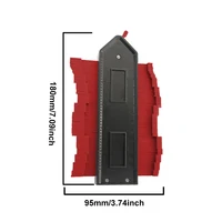 Jauge de contour de profil en acier, modèle de décoration profonde, carrelage en métal, plinthe, profil stratifié, forme en bois, 150mm, 10 po 6