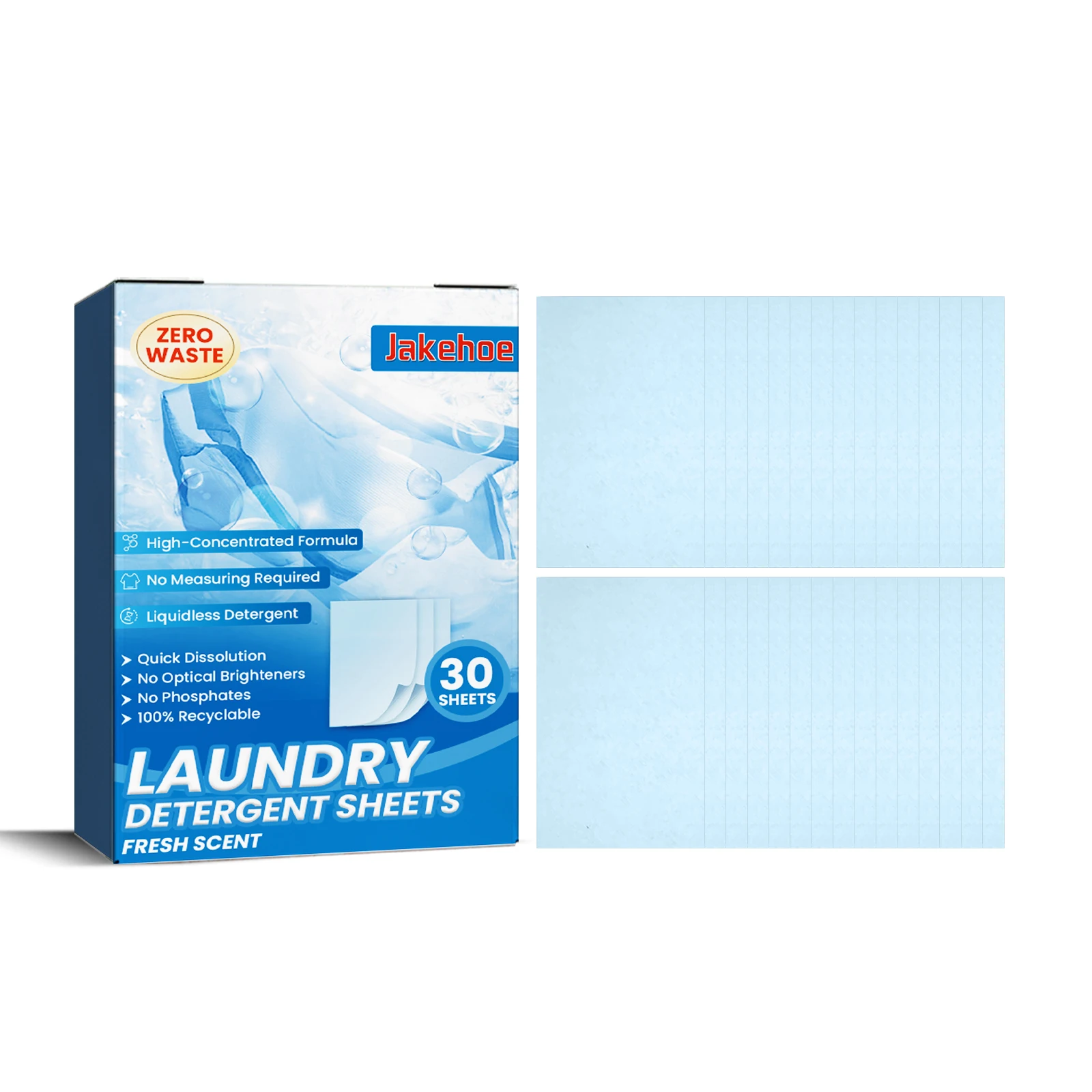 Eco Friendly Laundry Detergent Sheets Fresh Scent