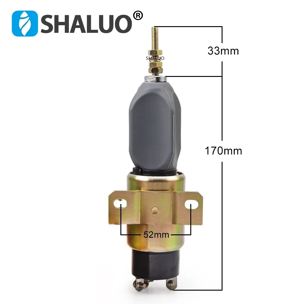 Diesel Engine Fuel Flame Out Shut off Stop Solenoid Value Fit 