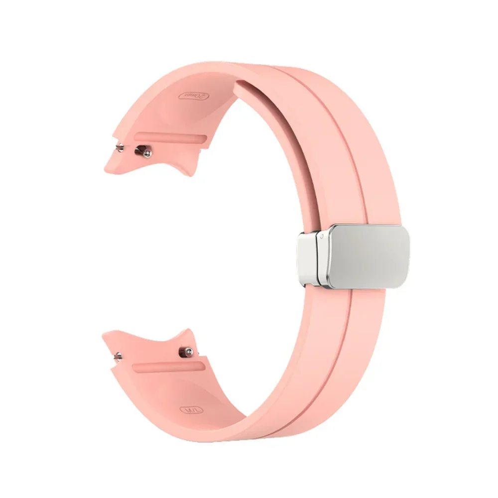 Silicone Magnetic Buckle Bracelet Watch Band in Black