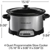Programmable Slow Cooker with Flexible Easy Programming, 5 Cooking Times, Dishwasher-Safe Crock, Lid, 4 Quart, Silver 5