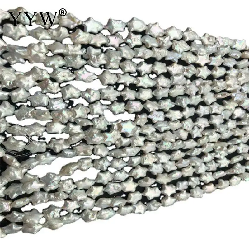 36-38 cm Natural White Star Shell Beads Freshwater Loose Spacer Pearl Bead for DIY Jewelry Making Handmade Accessories Strand