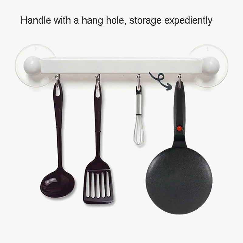 Anti-Scald Handle Electric Crepe Maker 20cm Non-Stick Baking Frying Pan Griddle Kitchen Pancake Appliance Cooking Machine 5