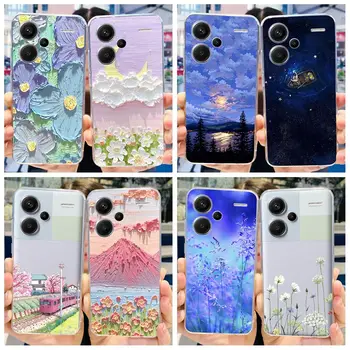 For Redmi Note 13 Pro 5G Case 2023 New Fashion Flower Soft Clear Silicon Phone Back Cover For Xiomi Redmi Note 13 Pro Plus Funda