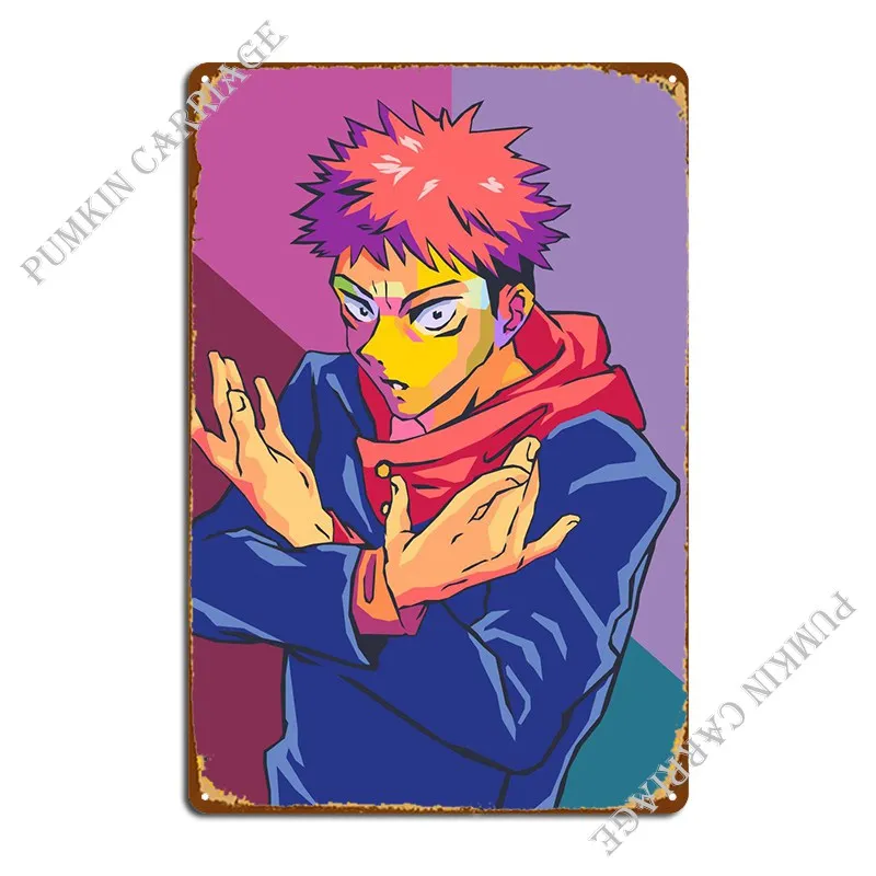 

Yuji Itadori металлический знак кинотеатр винтажный кинотеатр настенная пещера жестяной знак плакат