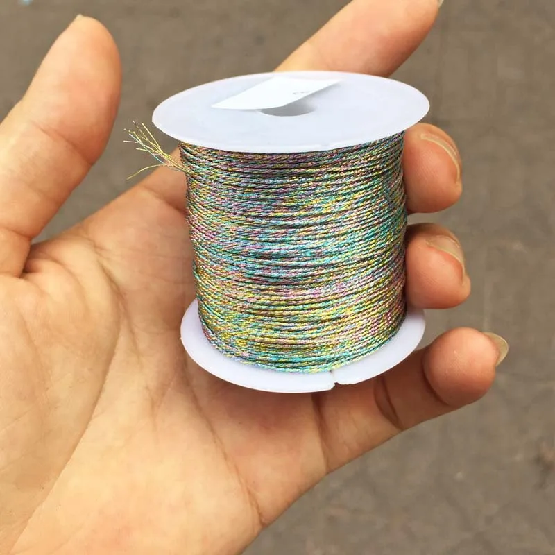 Elegant Gold & Silver Nylon Thread