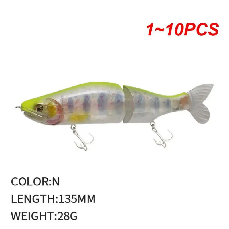 

1~10PCS Body with Soft Tail SwimBaits soft lure for pike and bass Top Fishing Lures 135mm Jointed minnow Wobblers