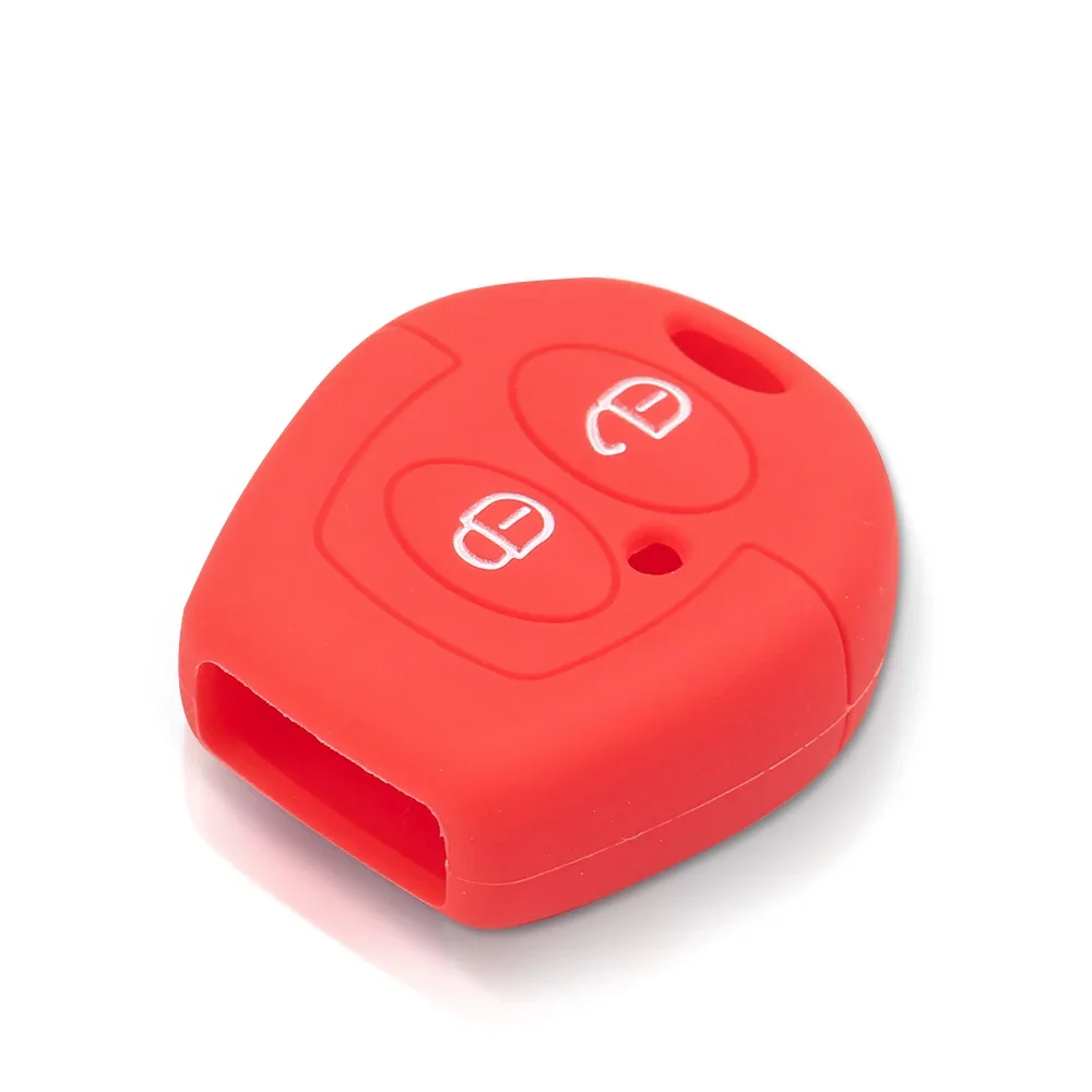 KEYYOU 2 Buttons Remote Car Silicone Key Case Protect for VW Polo Golf Passat Bora Jetta Sharan Skoda Octavia Seat Leon Ibiza key case cover key case car key shell