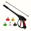 4000PSI High-Pressure Water Gun, M22-14 Copper Valve & 1/4" Quick Connect, 5-Color Nozzles for Car Washing 1