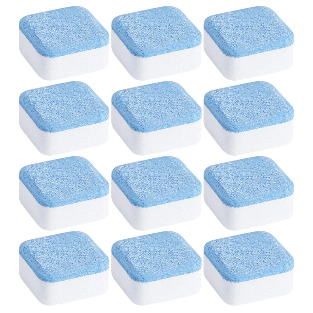12 Pcs Washer Machine Washing Effervescent Tablets Supplies Cleaner Sodium Carbonate Cleaning Portable