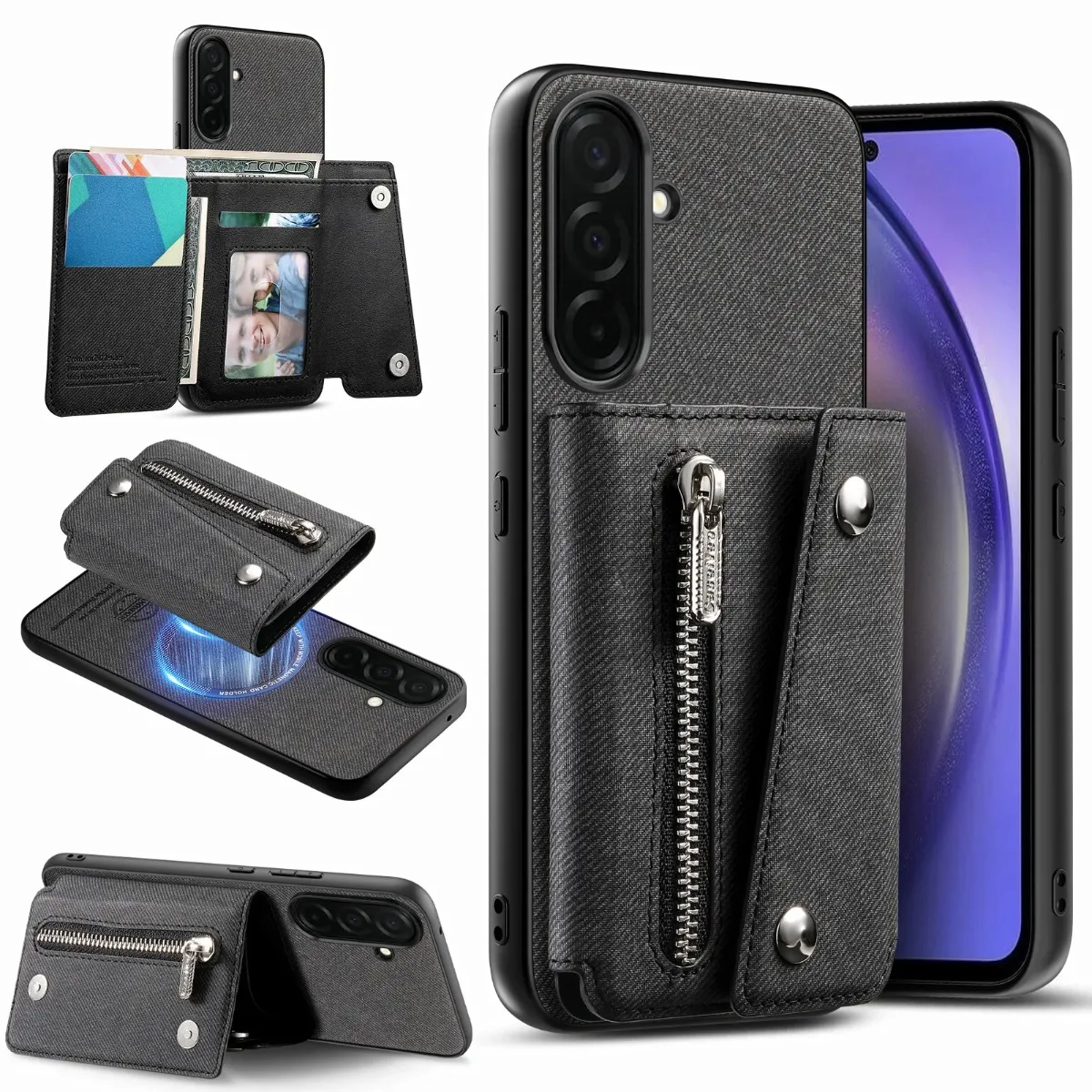 Detachable Magnetic Wallet Phone Case with Magsafe Integration