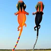 3D 14M Lizard Inflatable Kite Soft Skeletonless Large Animal Kite Outdoor Sport Sports Tear Resistant Kite Easy To Fly 3